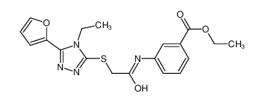 Ethyl 3-[({[4-ethyl-5-(2-furyl)-4H-1,2,4-triazol-3-yl]sulfanyl}ac etyl)amino]benzoate