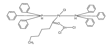 136764-78-8 trans-{PtCl(CO{SnCl2}C5H11)(PPh3)2}