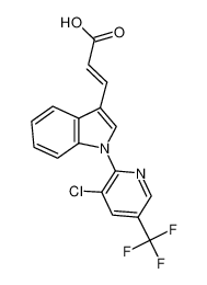 (E)-3-[1-[3-chloro-5-(trifluoromethyl)pyridin-2-yl]indol-3-yl]prop-2-enoic acid 1164457-90-2