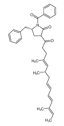 129056-32-2 spectrum, (5R)-1-Benzoyl-5-benzyl-3-[(4E,6S,8E,10E,12E)-4,6,12-trimethyl-1-oxotetradecatetra-4,8,10,12-enyl]pyrrolidin-2-one