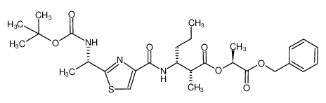 927438-81-1 spectrum, 3-{[2-(1-tert-butoxycarbonylamino-ethyl)-thiazole-4-carbonyl]-amino}-2-methyl-hexanoic acid 1-benzyloxycarbonyl-ethyl ester