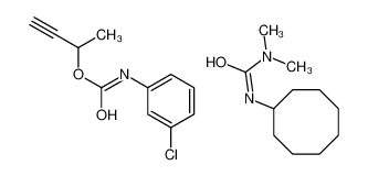 but-3-yn-2-yl N-(3-chlorophenyl)carbamate,3-cyclooctyl-1,1-dimethylurea 8015-55-2