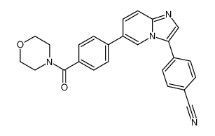 4-(6-(4-(morpholine-4-carbonyl)phenyl)imidazo[1,2-a]pyridin-3-yl)benzonitrile 1464151-33-4