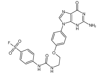 4-[2-[4-(2-amino-6-oxo-3H-purin-9-yl)phenoxy]ethylcarbamoylamino]benzenesulfonyl fluoride 22404-25-7