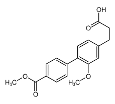 3-[2-Methoxy-4'-(methoxycarbonyl)-4-biphenylyl]propanoic acid 406233-39-4