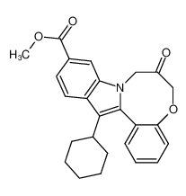 methyl 14-cyclohexyl-7-oxo-7,8-dihydro-6H-indolo[1,2-e][1,5]benzoxazocine-11-carboxylate