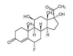 17-acetyl-6-fluoro-11,17-dihydroxy-10,13-dimethyl-2,6,7,8,9,11,12,14,15,16-decahydro-1H-cyclopenta[a]phenanthren-3-one