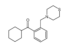 cyclohexyl-[2-(thiomorpholin-4-ylmethyl)phenyl]methanone 898782-58-6