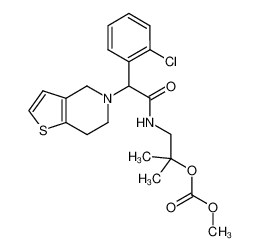 1130832-68-6 2-{2-(2-chlorophenyl)-2-(6,7-dihydro-4H-thieno[3,2-c]pyridin-5-yl)acetylamino}-1,1-dimethylethyl methyl carbonate