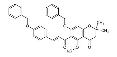 141737-71-5 spectrum, (E)-7-(benzyloxy)-6-(3-(4-(benzyloxy)phenyl)acryloyl)-5-methoxy-2,2-dimethylchroman-4-one