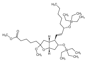 107082-04-2 spectrum, methyl 11α,15(S)-bis[(triethylsilyl)oxy]-6,9α-epoxy-6-methoxyprost-13(E)-en-1-oate