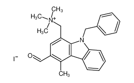 129868-52-6 spectrum, 1-(9-benzyl-3-formyl-4-methyl-9H-carbazol-1-yl)-N,N,N-trimethylmethanaminium iodide