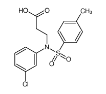 3-(3-chloro-N-(4-methylphenyl)sulfonylanilino)propanoic acid 66737-56-2