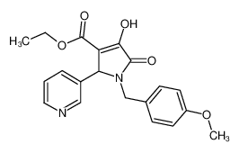 1-(4-Methoxybenzyl)-3-hydroxy-4-ethoxycarbonyl-5-(3-pyridyl)-3-pyrrolin-2-one 359436-85-4