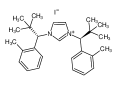 (S,S)-1,3-bis-(2,2-dimethyl-1-o-methylphenylpropyl)imidazolium iodide