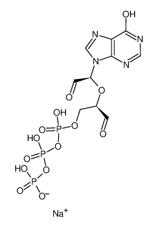 105208-87-5 structure, C10H12N4NaO14P3