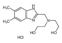 2-[(5,6-dimethyl-1H-benzimidazol-2-yl)methyl-(2-hydroxyethyl)amino]ethanol,hydrochloride 6637-67-8