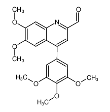 102659-44-9 spectrum, 6,7-dimethoxy-4-(3,4,5-trimethoxy-phenyl)-quinoline-2-carbaldehyde