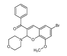 122438-08-8 (6-bromo-8-methoxy-2-morpholin-4-yl-2H-chromen-3-yl)-phenylmethanone