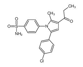 4-[5-(4-chlorophenyl)-2-methyl-3-propanoylpyrrol-1-yl]benzenesulfonamide 1000279-69-5