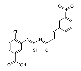 4-chloro-3-[3-(3-nitrophenyl)prop-2-enoylcarbamothioylamino]benzoic acid 535965-35-6