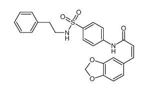 (2E)-3-(1,3-Benzodioxol-5-yl)-N-{4-[(2-phenylethyl)sulfamoyl]phen yl}acrylamide 1097779-04-8