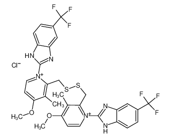 126543-72-4 mono(2,2'-(disulfanediylbis(methylene))bis(4-methoxy-3-methyl-1-(5-(trifluoromethyl)-1H-benzo[d]imidazol-2-yl)pyridin-1-ium)) monochloride