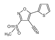 3-methylsulfonyl-5-thiophen-2-yl-1,2-oxazole-4-carbonitrile 499771-08-3