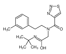 N-[2-(3-Methylphenyl)ethyl]-N-{2-[(2-methyl-2-propanyl)amino]-2-o xoethyl}-1,2,3-thiadiazole-4-carboxamide