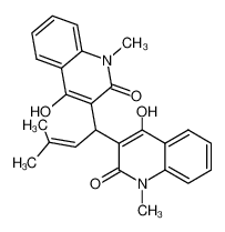 112547-33-8 1,1-bis(N-methyl-4'-hydroxychinolin-2'-on-3'-yl)-3-methylbut-2-en