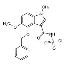 148674-72-0 4-benzyloxy-(N-chlorosulfonyl)-5-methoxy-1-methylindole-3-carboxamide