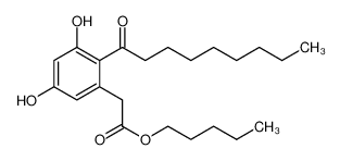 n-amyl 2-[3,5-dihydroxy-2-(1-nonanoyl)phenyl]acetate 1257228-26-4