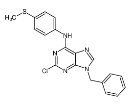 9-benzyl-2-chloro-N-(4-methylsulfanylphenyl)purin-6-amine 125802-48-4