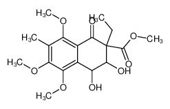 335202-75-0 spectrum, methyl 2-ethyl-3,4-dihydroxy-5,6,8-trimethoxy-7-methyl-1-oxo-1,2,3,4-tetrahydronaphthalene-2-carboxylate