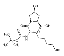 (2S,4S)-1-((S)-2-((tert-butoxycarbonyl)amino)non-8-enoyl)-4-hydroxypyrrolidine-2-carboxylic acid 744250-70-2