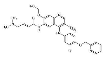 2-Butenamide, N-[4-[[3-chloro-4-(2-pyridinylmethoxy)phenyl]amino]-3-cyano-7-ethoxy-6-quinolinyl]-4-(dimethylamino)-