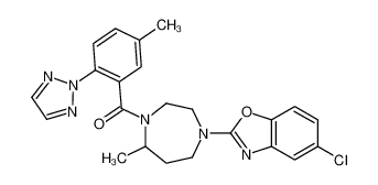 1352834-55-9 [4-(5-Chloro-1,3-benzoxazol-2-yl)-7-methyl-1,4-diazepan-1-yl][5-m ethyl-2-(2H-1,2,3-triazol-2-yl)phenyl]methanone