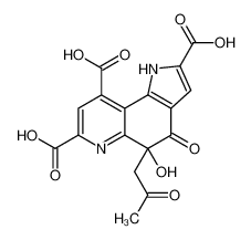 5-hydroxy-4-oxo-5-(2-oxopropyl)-1H-pyrrolo[2,3-f]quinoline-2,7,9-tricarboxylic acid 73030-04-3