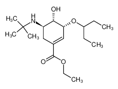 ethyl (3R,4S,5R)-5-N-(1,1-dimethylethyl)amino-3-(1-ethylpropoxy)-4-hydroxy-1-cyclohexene-1-carboxylate 651324-04-8