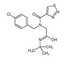 N-(4-Chlorobenzyl)-N-{2-[(2-methyl-2-propanyl)amino]-2-oxoethyl}- 1,2,3-thiadiazole-4-carboxamide 606115-88-2