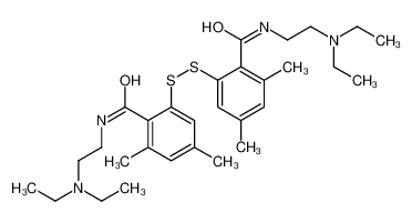 64324-77-2 N-[2-(diethylamino)ethyl]-2-[[2-[2-(diethylamino)ethylcarbamoyl]-3,5-dimethylphenyl]disulfanyl]-4,6-dimethylbenzamide