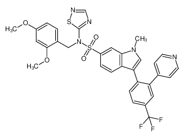 1423161-76-5 structure, C32H26F3N5O4S2