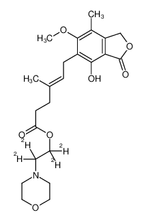 2-(4-Morpholinyl)(<sup>2</sup>H<sub>4</sub>)ethyl (4E)-6-(4-hydroxy-6-methoxy-7-methyl-3-oxo-1,3-dihydro-2-benzofuran-5-yl)-4-methyl-4-hexenoate 1132748-21-0