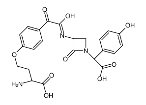 (2R)-2-amino-4-[4-[2-[[(3S)-1-[(R)-carboxy-(4-hydroxyphenyl)methyl]-2-oxoazetidin-3-yl]amino]-2-oxoacetyl]phenoxy]butanoic acid 61425-17-0