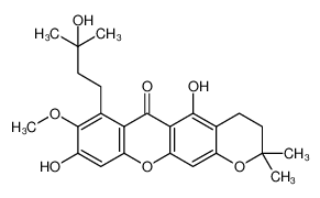 3-Isomangostin hydrate; 3,4-二氢-5,9-二羟基-11-(3-羟基-3-甲基丁基)-10-甲氧基-2,2-二甲基-2H,12H-吡喃并[2,3-a]氧杂蒽-12-酮