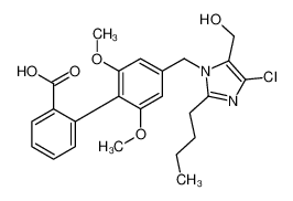 134388-43-5 2-[4-[[2-丁基-4-氯-5-(羟基甲基)咪唑-1-基]甲基]-2,6-二甲氧基苯基]苯甲酸
