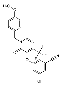 3-chloro-5-(1-(4-methoxybenzyl)-6-oxo-4-(trifluoromethyl)-1,6-dihydropyrimidin-5-yloxy)benzonitrile