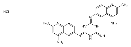 2-N,4-N-bis(4-amino-2-methylquinolin-6-yl)-1,3,5-triazine-2,4,6-triamine,hydrochloride 33608-18-3