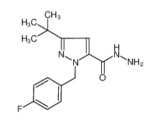 5-tert-butyl-2-[(4-fluorophenyl)methyl]pyrazole-3-carbohydrazide 263762-14-7