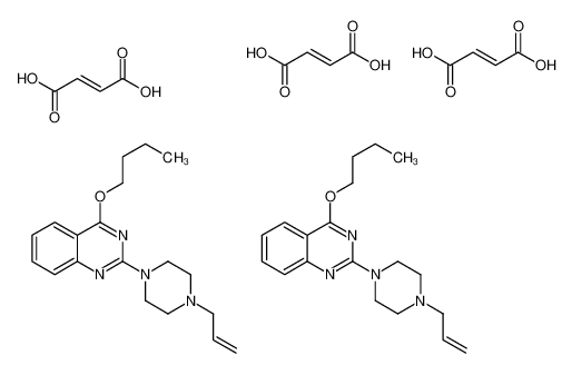 but-2-enedioic acid,4-butoxy-2-(4-prop-2-enylpiperazin-1-yl)quinazoline 129663-99-6